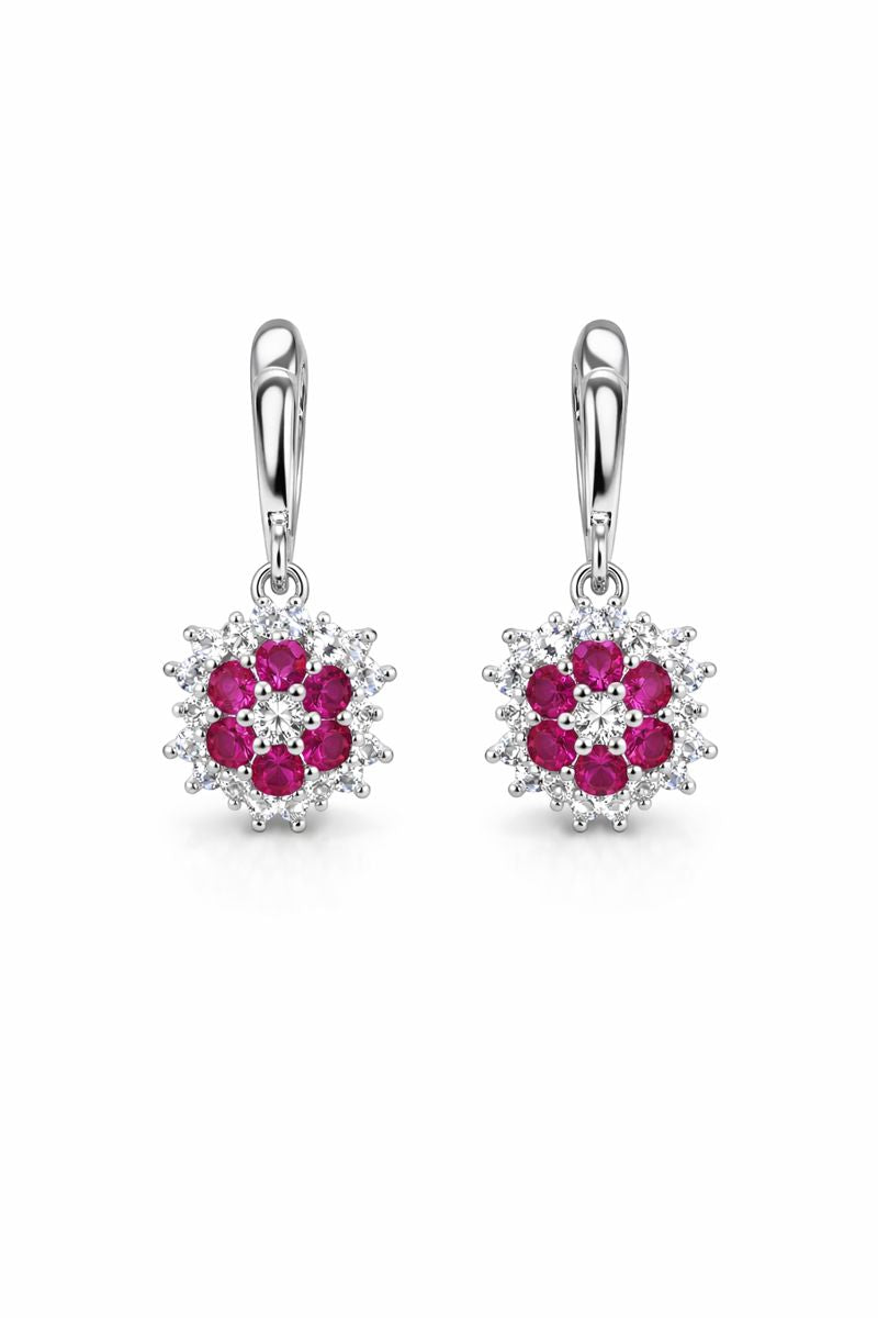 Ruby Bloom Earrings