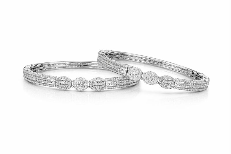 Celeste Pavé Bangles — Pair