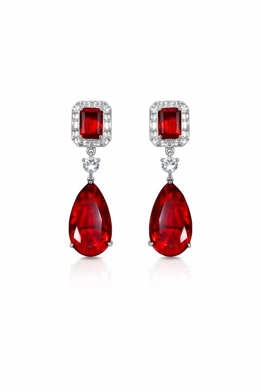 Ruby Drop Statement Earrings