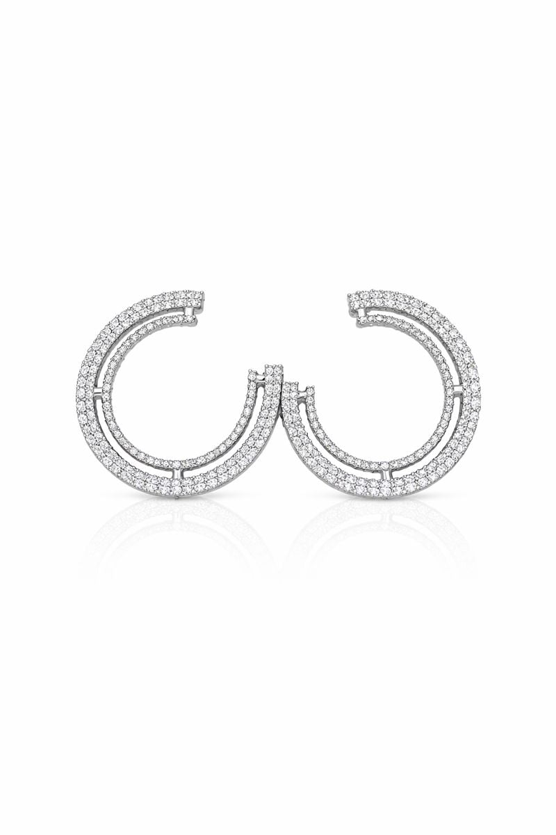 Double Halo Hoop Earrings