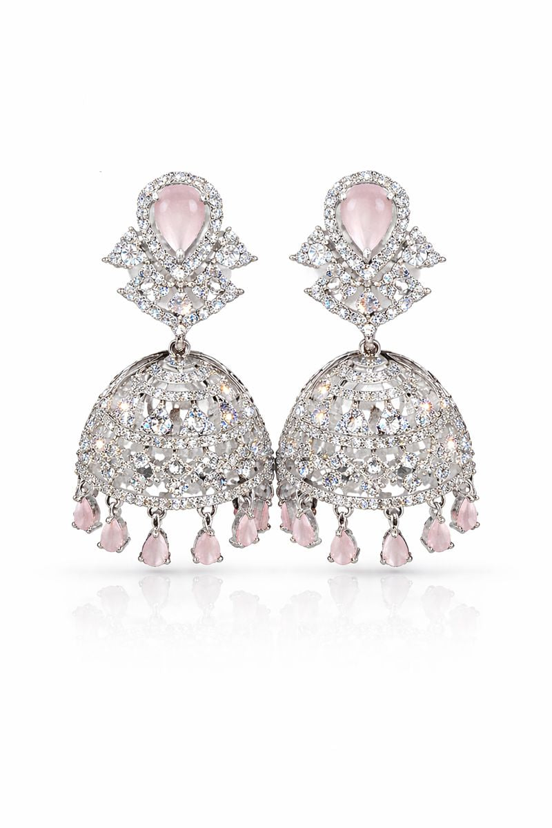 Blush Crystal Jhumka