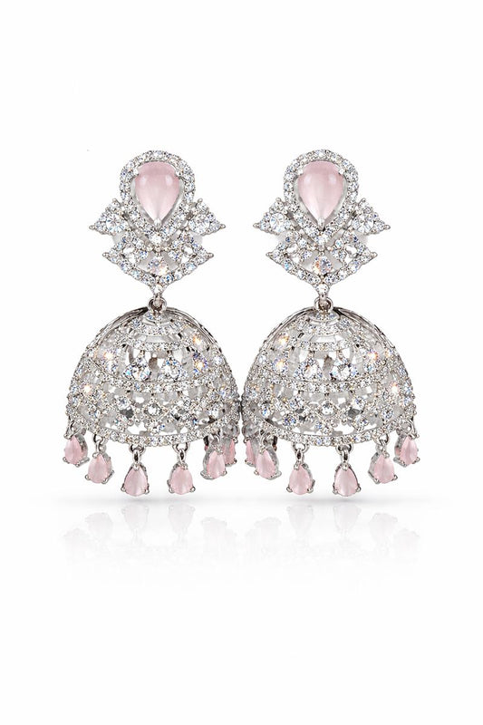 Blush Crystal Jhumka