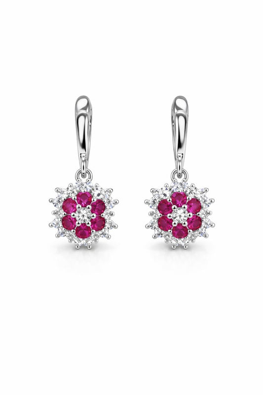 Ruby Bloom Earrings
